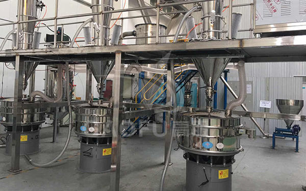 合金粉末分級現場 合金粉末分級現場