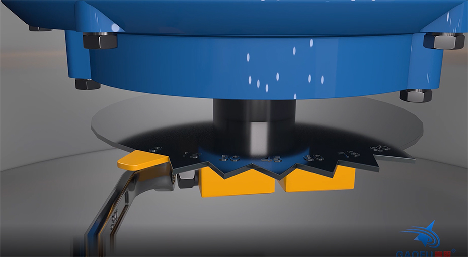 旋振篩下部重錘偏心塊的調整方法圖 旋振篩下部重錘偏心塊的調整方法圖